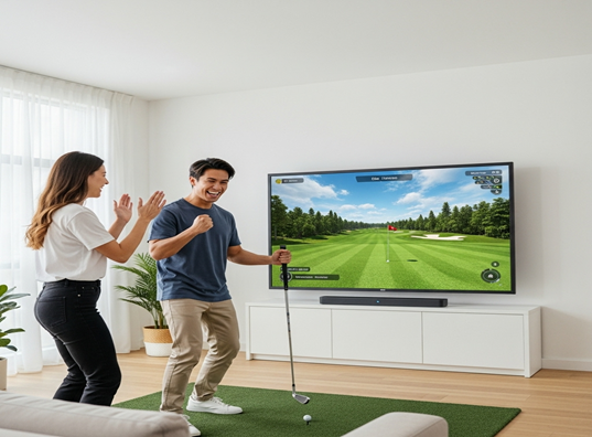 Golf Simulator Setup for Garage Spaces